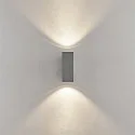 facade spotlight SHORELINE PRO LED SQUARE 70 UP&DOWN 2 flames, square, CCT Switch IP65, light grey dimmable