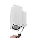 Deko-Light Fasadespot SHORELINE PRO LED SQUARE 70 UP&DOWN 2-flammer, firkantet, CCT Switch IP65, hvid dæmpbar