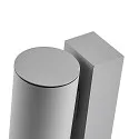 facade spotlight SHORELINE PRO GU10 ROUND 1 flame, cylindrical, with lamp socket GU10 IP65, light grey