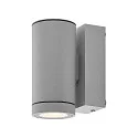 facade spotlight SHORELINE PRO GU10 ROUND 1 flame, cylindrical, with lamp socket GU10 IP65, light grey