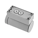 facade spotlight SHORELINE PRO GU10 ROUND 1 flame, cylindrical, with lamp socket GU10 IP65, light grey