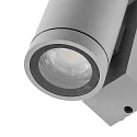 facade spotlight SHORELINE PRO GU10 ROUND 1 flame, cylindrical, with lamp socket GU10 IP65, light grey