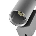 facade spotlight SHORELINE PRO GU10 ROUND 1 flame, cylindrical, with lamp socket GU10 IP65, light grey