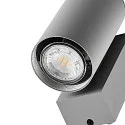 facade spotlight SHORELINE PRO GU10 ROUND 1 flame, cylindrical, with lamp socket GU10 IP65, light grey