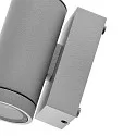 facade spotlight SHORELINE PRO GU10 ROUND 1 flame, cylindrical, with lamp socket GU10 IP65, light grey