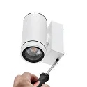 Deko-Light facade spotlight SHORELINE PRO GU10 ROUND 1 flame, cylindrical, with lamp socket GU10 IP65, white