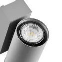 facade spotlight SHORELINE PRO GU10 ROUND UP&DOWN 2 flames, cylindrical, with lamp socket GU10 IP65, light grey