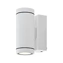 Deko-Light facade spotlight SHORELINE PRO GU10 ROUND UP&DOWN 2 flames, cylindrical, with lamp socket GU10 IP65, white