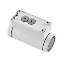 Deko-Light facade spotlight SHORELINE PRO GU10 ROUND UP&DOWN 2 flames, cylindrical, with lamp socket GU10 IP65, white