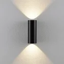 Udendørs wall luminaire CAN OUTDOOR UP & DOWN up / down, 2-flammer, cylindrisk, stiv GU10 IP65, sort