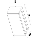 Deko-Light Udendørs wall luminaire RILONGO OPEN up / down, firkantet, med lampefatning E27 IP54, grafit grå