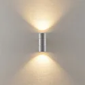 Deko-Light Fasadespot ACHERNAR UP & DOWN 2-flammer, cylindrisk, med lampefatning GU10 IP65, lysegrå