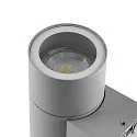 Deko-Light Fasadespot ACHERNAR UP & DOWN 2-flammer, cylindrisk, med lampefatning GU10 IP65, lysegrå