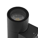 Deko-Light facade spotlight ACHERNAR UP & DOWN 2 flames, cylindrical, with lamp socket GU10 IP65, dark grey