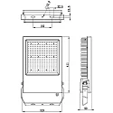 Deko-Light Udendørsspot LED Spot ATIK, IP65 / 44, 300W 4000K 39900lm 110°, symmetrisk, trykstøbt aluminium, sort