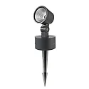 Deko-Light Outdoor LED spot COLT 8W COB, IP65, 3000K 470lm 775cd 40°, die-cast aluminum, black grey / opal