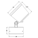 Outdoor LED spot COLT 30W COB, IP65, 3000K 2320lm 4395cd 40°, die-cast aluminum, black grey / opal