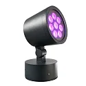 Deko-Light Udendørs LED Spot 25W RGBW, IP65, 24V DC, RGB + 3000K 1140lm 20°, støbt aluminium, sort grå