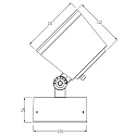 Deko-Light Udendørs LED Spot 25W RGBW, IP65, 24V DC, RGB + 3000K 1140lm 20°, støbt aluminium, sort grå