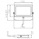 floodlight FLOOD SMD 15 swivelling, symmetrical IP65 / IP44, silver 