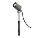 Spytlampe SPIKY 60MM cylindrisk, lang, justerbar GU10 IP65 / IP44, mørkegrå dæmpbar