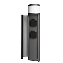 Deko-Light 2-vejs socket tårn, IP44, 220-240V AC / 50-60Hz, støbt aluminium, med LED-belysning, 4.8W 3000K 150lm