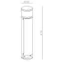 Deko-Light 2-vejs socket tårn, IP44, 220-240V AC / 50-60Hz, støbt aluminium, med LED-belysning, 4.8W 3000K 150lm
