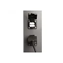 Deko-Light Energisøjle FACADO SOCKET 100 2-fold, lang, med belysning, omskiftelig E27 IP54, mørkegrå 