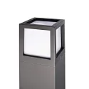 Deko-Light Energisøjle FACADO SOCKET 100 2-fold, lang, med belysning, omskiftelig E27 IP54, mørkegrå 