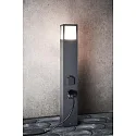 Deko-Light Energisøjle FACADO SOCKET 100 2-fold, lang, med belysning, omskiftelig E27 IP54, mørkegrå 