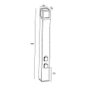 Deko-Light Energisøjle FACADO SOCKET 100 2-fold, lang, med belysning, omskiftelig E27 IP54, mørkegrå 