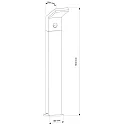 Deko-Light Udendørs stativlampe TUCANAE MOTION med bevægelsesdetektor IP54, mørkegrå 