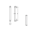 Deko-Light bollard lamp LERNA 600 current constant IP65, graphite grey 