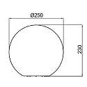 Deko-Light Decorative outdoor Ball luminaire 25, Ø 25cm, IP65 / IP44, E27 max. 20W, plastic PE , white