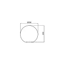 Deko-Light Decorative outdoor Ball luminaire 25, Ø 25cm, IP65 / IP44, E27 max. 20W, plastic PE , white