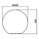 Deko-Light Deko-Light Dekorativ Udendørs Boldlampe 45, Ø 45cm, IP65 / IP44, E27 maks. 42W, kunststof PE, hvid