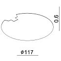 Deko-Light Bagdæksel til serie UNI II MAX, Ø 11.7cm, hvid