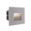 Dækning GRID til LED Vægindbygningslampe LIGHT BASE II COB OUTDOOR, 10 x 10cm, strålevinkel 65°, aluminium, sølv grå