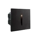 Dækning LINEÆR til LED Vægindbygningslampe LIGHT BASE II COB OUTDOOR, 10 x 10cm, strålevinkel 43°, aluminium, sort