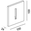 Deko-Light Dækning LINEÆR til LED Vægindbygningslampe LIGHT BASE II COB OUTDOOR, 10 x 10cm, strålevinkel 43°, aluminium, hvid