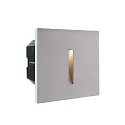 Dækning LINEÆR til LED Vægindbygningslampe LIGHT BASE II COB OUTDOOR, 10 x 10cm, strålevinkel 43°, aluminium, sølv grå