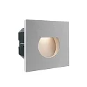 Dækning RUND til LED Vægindbygningslampe LIGHT BASE II COB OUTDOOR, 10 x 10cm, strålevinkel 63°, aluminium, sølv grå