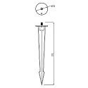 Deko-Light Jordspyd til Udendørs serie COLT, versioner 4 / 8W, M5 gevind, 17cm, aluminium, sort grå
