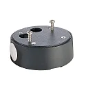 Overflademonteret hus til Udendørs serie COLT, versioner 15 / 30W, Ø 12.4cm / H 4.15cm, aluminium, sort grå