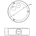 Deko-Light Overflademonteret hus til Udendørs serie COLT, versioner 15 / 30W, Ø 12.4cm / H 4.15cm, aluminium, sort grå