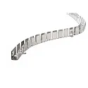 Flex Profil til D FLEX LINE SIDE LED Strip, 50cm (rolle), anodiseret aluminium, sølv matt