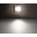 Deko-Light Dækning FIRKANTET til LED Vægindbygningslampe ALWAID, mælkeagtig, hvid