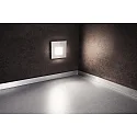 Deko-Light Dækning FIRKANTET til LED Vægindbygningslampe ALWAID, mælkeagtig, hvid