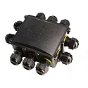 Deko-Light Outdoor Multi 10-fold-distributør til 2-10 Kabel 4-14 mm, 0.5-4 mm², maks. 450V AC/24A