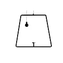Pendelum for magnetic luminaire MIRAM, B/H: 20,5cm/18,5cm, black